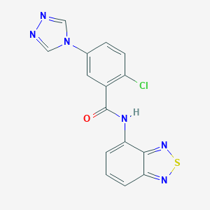 molecular formula C15H9ClN6OS B315216 N-(2,1,3-benzothiadiazol-4-yl)-2-chloro-5-(4H-1,2,4-triazol-4-yl)benzamide 