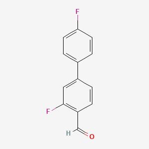 molecular formula C13H8F2O B3152160 3,4'-Difluoro-1,1'-biphenyl-4-carboxaldehyde CAS No. 728951-45-9