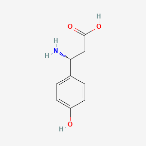 molecular formula C9H11NO3 B3152201 (R)-3-Amino-3-(4-hydroxy-phenyl)-propionic acid CAS No. 73025-69-1