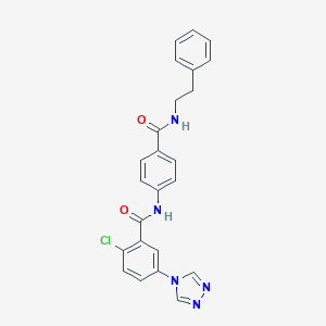 2-chloro-N-(4-{[(2-phenylethyl)amino]carbonyl}phenyl)-5-(4H-1,2,4-triazol-4-yl)benzamide