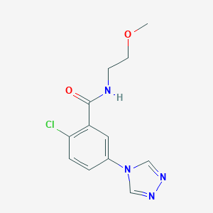 2-chloro-N-(2-methoxyethyl)-5-(4H-1,2,4-triazol-4-yl)benzamide