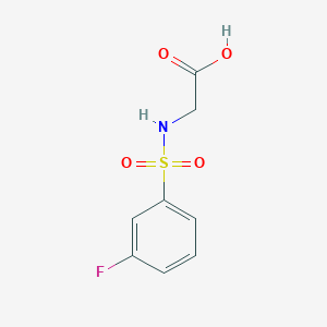 molecular formula C8H8FNO4S B3152246 ((3-Fluorophenyl)sulfonyl)glycine CAS No. 731815-66-0