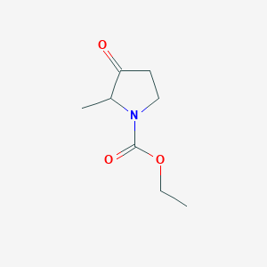 molecular formula C8H13NO3 B3152251 Ethyl 2-methyl-3-oxopyrrolidine-1-carboxylate CAS No. 73193-55-2