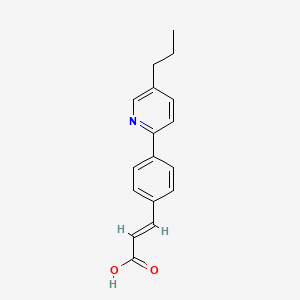molecular formula C17H17NO2 B3152280 (2E)-3-[4-(5-Propylpyridin-2-YL)phenyl]acrylic acid CAS No. 732953-71-8