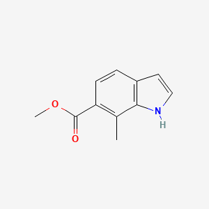 molecular formula C11H11NO2 B3152291 7-甲基-1H-吲哚-6-甲酸甲酯 CAS No. 733035-34-2
