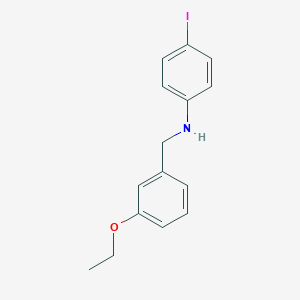molecular formula C15H16INO B315230 N-(3-ethoxybenzyl)-N-(4-iodophenyl)amine 
