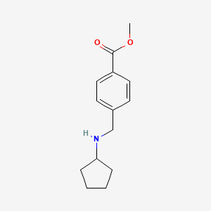 molecular formula C14H19NO2 B3152323 Methyl 4-[(cyclopentylamino)methyl]benzoate CAS No. 733784-55-9