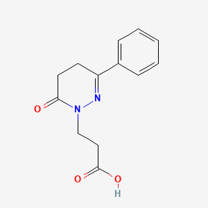 molecular formula C13H14N2O3 B3152329 3-(6-Oxo-3-phenyl-5,6-dihydropyridazin-1(4H)-yl)propanoic acid CAS No. 73402-28-5