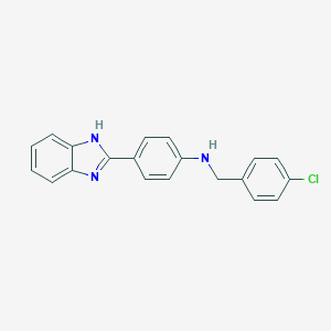 molecular formula C20H16ClN3 B315233 4-(1H-benzimidazol-2-yl)-N-(4-chlorobenzyl)aniline 