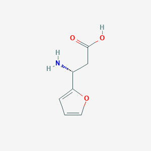 molecular formula C7H9NO3 B3152375 (R)-3-Amino-3-(2-furyl)-propionic acid CAS No. 73495-08-6