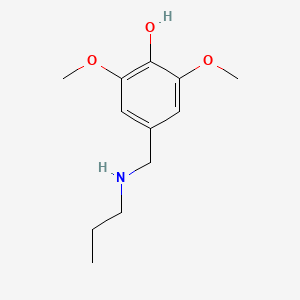 molecular formula C12H19NO3 B3152388 2,6-二甲氧基-4-[(丙氨基)甲基]苯酚 CAS No. 735240-64-9