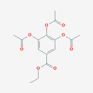 molecular formula C15H16O8 B3152411 Ethyl 3,4,5-tris(acetyloxy)benzoate CAS No. 73607-60-0