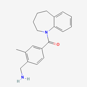 molecular formula C19H22N2O B3152429 (4-(Aminomethyl)-3-methylphenyl)(2,3,4,5-tetrahydro-1H-benzo[b]azepin-1-yl)methanone CAS No. 736127-06-3
