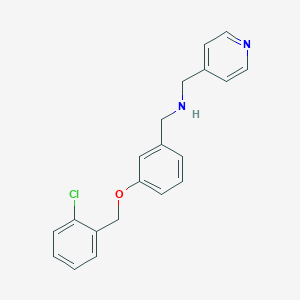 molecular formula C20H19ClN2O B315243 N-{3-[(2-chlorobenzyl)oxy]benzyl}-N-(4-pyridinylmethyl)amine 