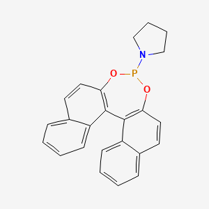 molecular formula C24H20NO2P B3152436 (R)-1-(Dinaphtho[2,1-d:1',2'-f][1,3,2]dioxaphosphepin-4-yl)pyrrolidine CAS No. 736142-26-0