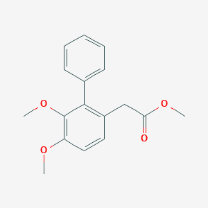 molecular formula C17H18O4 B3152439 5,6-Dimethoxybiphenyl-2-acetic acid methyl ester CAS No. 736143-49-0