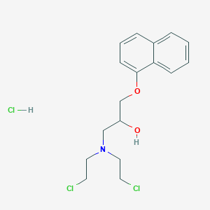 molecular formula C17H22Cl3NO2 B3152449 1-(Bis(2-chloroethyl)amino)-3-(naphthalen-1-yloxy)propan-2-ol hydrochloride CAS No. 73631-15-9
