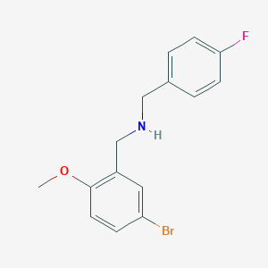 molecular formula C15H15BrFNO B315245 N-(5-bromo-2-methoxybenzyl)-N-(4-fluorobenzyl)amine 