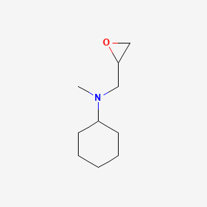 molecular formula C10H19NO B3152469 N-methyl-N-(oxiran-2-ylmethyl)cyclohexanamine CAS No. 7369-58-6