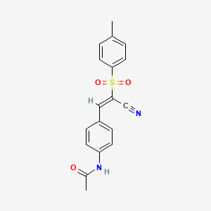 N-(4-(2-Cyano-2-((4-methylphenyl)sulfonyl)vinyl)phenyl)ethanamide