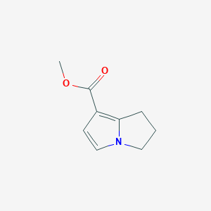 molecular formula C9H11NO2 B3152479 Methyl 2,3-dihydro-1H-pyrrolizine-7-carboxylate CAS No. 73710-74-4
