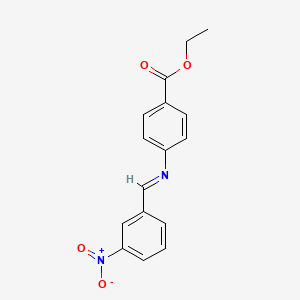 molecular formula C16H14N2O4 B3152484 Ethyl 4-(m-nitrobenzylidene)aminobenzoate CAS No. 73713-67-4