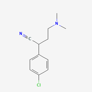 molecular formula C12H15ClN2 B3152516 2-(4-氯苯基)-4-二甲氨基丁腈 CAS No. 73775-50-5