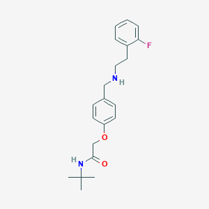 molecular formula C21H27FN2O2 B315252 N-tert-butyl-2-[4-({[2-(2-fluorophenyl)ethyl]amino}methyl)phenoxy]acetamide 