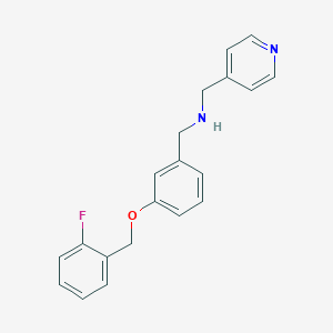 molecular formula C20H19FN2O B315253 N-{3-[(2-fluorobenzyl)oxy]benzyl}-N-(4-pyridinylmethyl)amine 