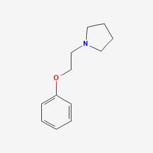 molecular formula C12H17NO B3152576 1-(2-Phenoxyethyl)pyrrolidine CAS No. 74-54-4