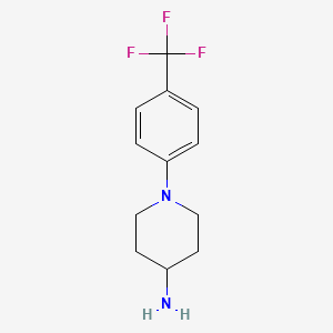 molecular formula C12H15F3N2 B3152583 4-Piperidinamine, 1-[4-(trifluoromethyl)phenyl]- CAS No. 740079-32-7