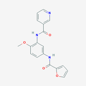 molecular formula C18H15N3O4 B315265 N-[5-(2-furoylamino)-2-methoxyphenyl]nicotinamide 