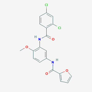 molecular formula C19H14Cl2N2O4 B315268 N-{3-[(2,4-dichlorobenzoyl)amino]-4-methoxyphenyl}-2-furamide 