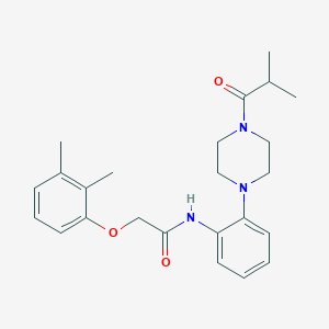 molecular formula C24H31N3O3 B315271 2-(2,3-Dimethyl-phenoxy)-N-[2-(4-isobutyryl-piperazin-1-yl)-phenyl]-acetamide 