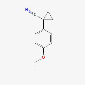 molecular formula C12H13NO B3152714 1-Cyano-1-(4-ethoxyphenyl)cyclopropane CAS No. 74205-06-4