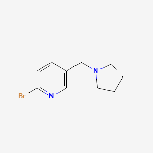 molecular formula C10H13BrN2 B3152721 2-Bromo-5-(1-pyrrolidinylmethyl)pyridine CAS No. 742085-62-7