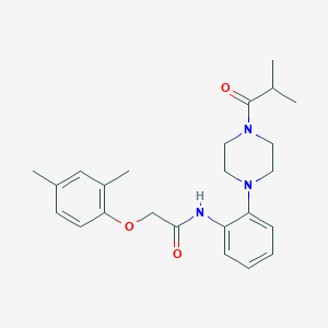 molecular formula C24H31N3O3 B315273 2-(2,4-dimethylphenoxy)-N-[2-(4-isobutyryl-1-piperazinyl)phenyl]acetamide 