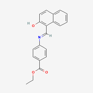 molecular formula C20H17NO3 B3152754 Ethyl 4-(((2-hydroxynaphthalen-1-yl)methylene)amino)benzoate CAS No. 743-91-9