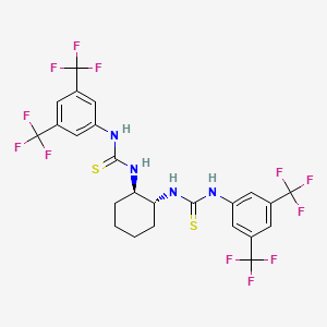 molecular formula C24H20F12N4S2 B3152772 N,N'-(1R,2R)-1,2-Cyclohexanediylbis[N'-[3,5-bis(trifluoromethyl)phenyl]thiourea CAS No. 743458-79-9