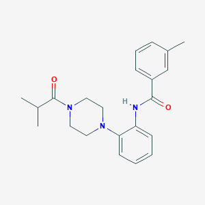 molecular formula C22H27N3O2 B315280 N-[2-(4-isobutyryl-1-piperazinyl)phenyl]-3-methylbenzamide 