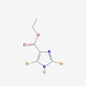 molecular formula C6H6Br2N2O2 B3152838 Ethyl 2,4-dibromo-1H-imidazole-5-carboxylate CAS No. 74478-96-9