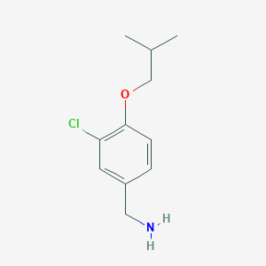 molecular formula C11H16ClNO B3152856 3-Chloro-4-isobutoxy-benzylamine CAS No. 744971-11-7
