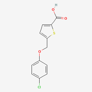 molecular formula C12H9ClO3S B3152872 5-[(4-氯苯氧基)甲基]噻吩-2-羧酸 CAS No. 74556-82-4