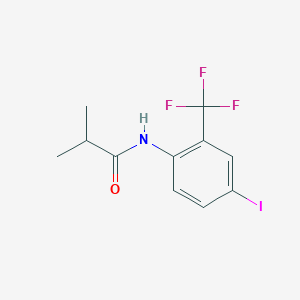 molecular formula C11H11F3INO B315288 N-[4-iodo-2-(trifluoromethyl)phenyl]-2-methylpropanamide 
