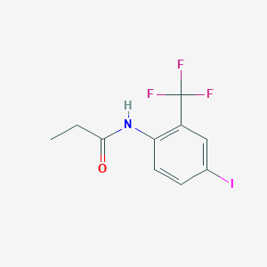 molecular formula C10H9F3INO B315289 N-[4-iodo-2-(trifluoromethyl)phenyl]propanamide 