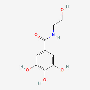 molecular formula C9H11NO5 B3152901 Benzamide, 3,4,5-trihydroxy-N-(2-hydroxyethyl)- CAS No. 74592-86-2