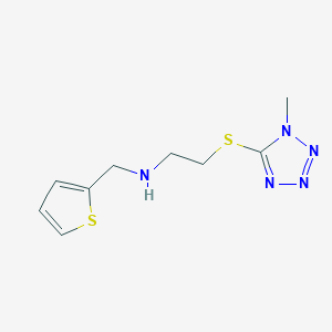 molecular formula C9H13N5S2 B315295 {2-[(1-methyl-1H-tetrazol-5-yl)thio]ethyl}(2-thienylmethyl)amine 