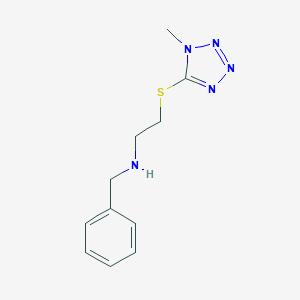 molecular formula C11H15N5S B315297 N-benzyl-2-[(1-methyl-1H-tetrazol-5-yl)thio]ethanamine 