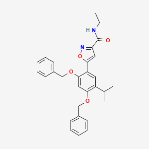 molecular formula C29H30N2O4 B3152977 5-(2,4-bis(benzyloxy)-5-isopropylphenyl)-N-ethylisoxazole-3-carboxamide CAS No. 747414-21-7