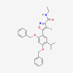 molecular formula C29H29IN2O4 B3152979 5-(2,4-bis(benzyloxy)-5-isopropylphenyl)-N-ethyl-4-iodoisoxazole-3-carboxamide CAS No. 747414-22-8